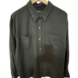 Banana Republic Women's Button-Down Blouse, Black -XL